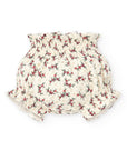 Ivory Bloomers with little Red and Green Flowers