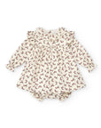 White Dress with Bloomers with Red and Green little flowers