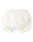 Ivory Cotton Bloomers with little blue holes