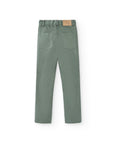 Green Cotton Trousers with Button closer