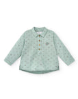 Light Green Cotton Polo-shirt with animals