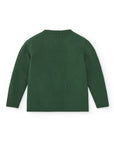 Green Knitted Sweater with White Bear