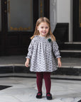 Light Green Animals Baby Dress with Green Pompom