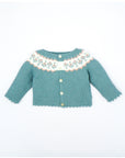 Blue Greca Cardigan for babies