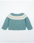 Blue Greca Cardigan for babies