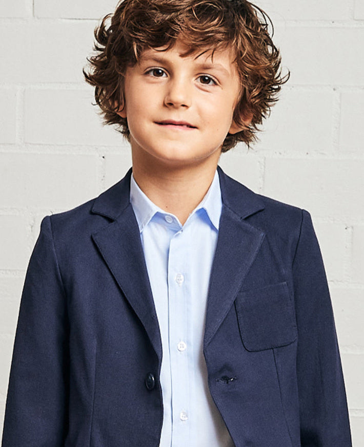 ITALIAN COLLAR OXFORD SHIRT BLUE