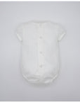 White Embroidered Chiffon Romper White