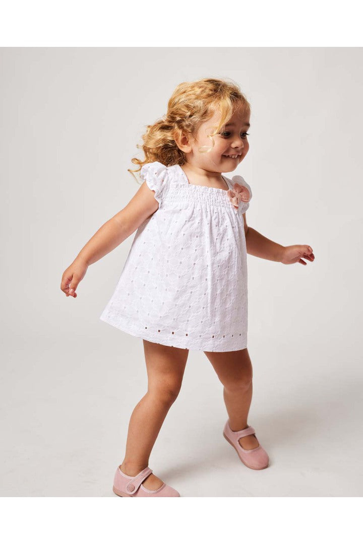 White embroidered Dress for Girls