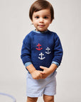 Red, Navy and White Jumper