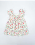 Pink Floral Ruffle Dress for Baby Girl