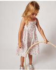 Midi Pink Floral Straps Dress