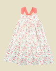 Midi Pink Floral Straps Dress