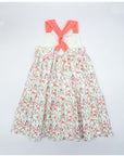 Midi Pink Floral Straps Dress