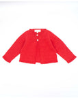 Red Knitted Jacket in Organic Cotton