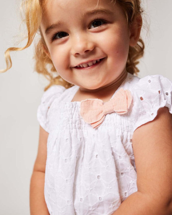 White embroidered Dress for Girls