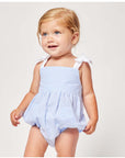 White and Blue Striped Romper Suit