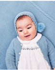 BLUE POMPOM BONNET
