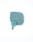 BLUE POMPOM BONNET