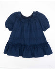 NAVY BLUE EMBROIDERED DRESS