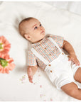 Short Sleeve Shirt With Collar, Checkered Colours
