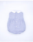 Blue striped romper