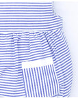 Blue striped romper