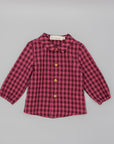 BURGUNDY VIELLA SHIRT WITH CHECKS