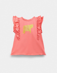 T-shirt for girls with drawing in pink
