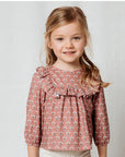BURGUNDY VIELLA SHIRT WITH FLORAL PRINT