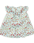 Light Blue Floral Print Dress for Baby Girl