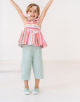 Multicolour Striped Blouse for Girl