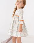 Floral printed Dress with Ruffle Sleeves