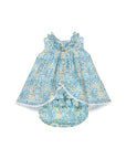 Delicate Liberty-style floral print in turquoise and yellow tones