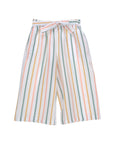 Pastel Stripe Wide-Leg Culottes