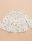 Cream skirt with star print