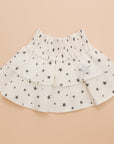 Cream skirt with star print