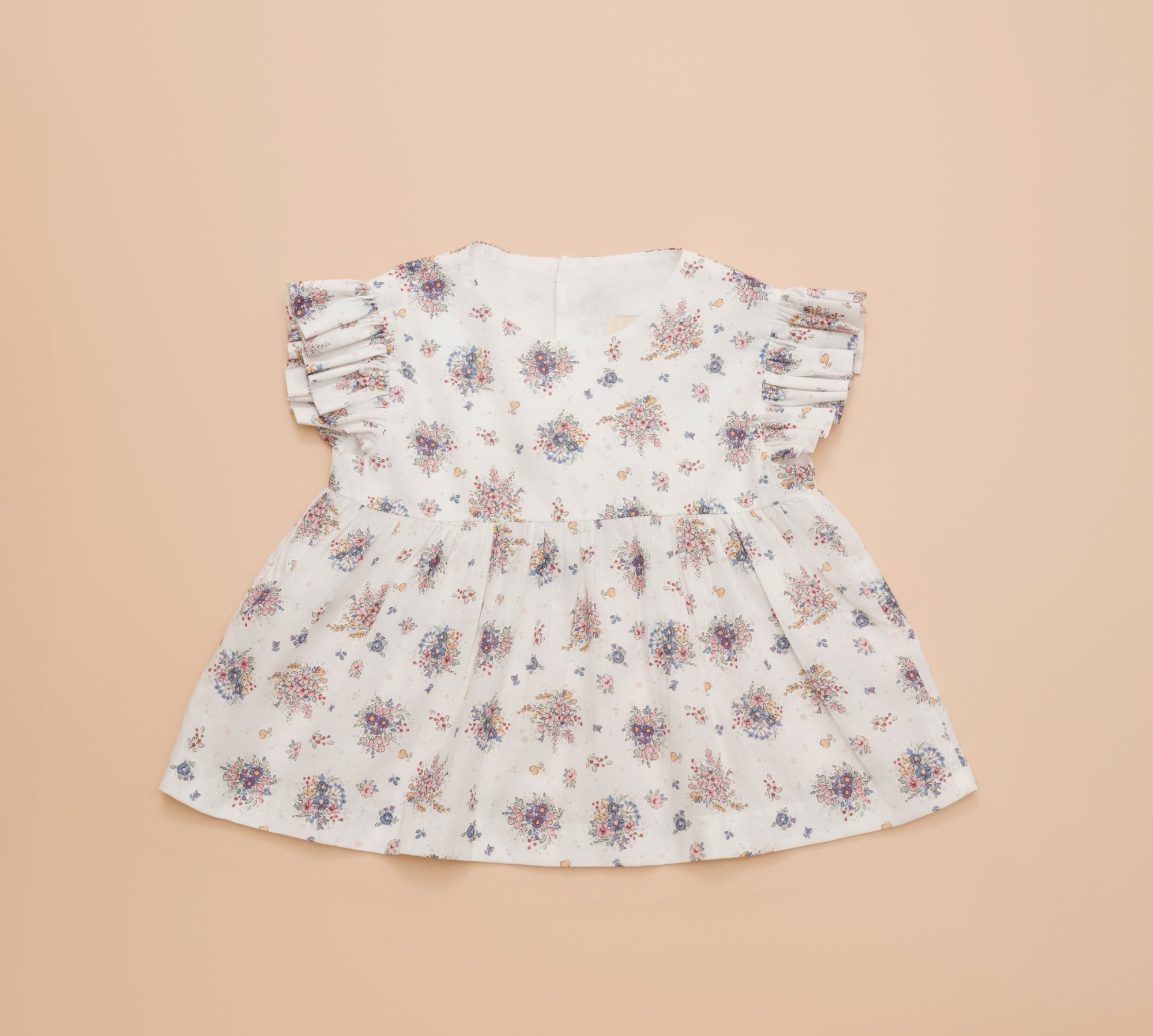 Floral white blouse for girls