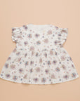 Floral white blouse for girls