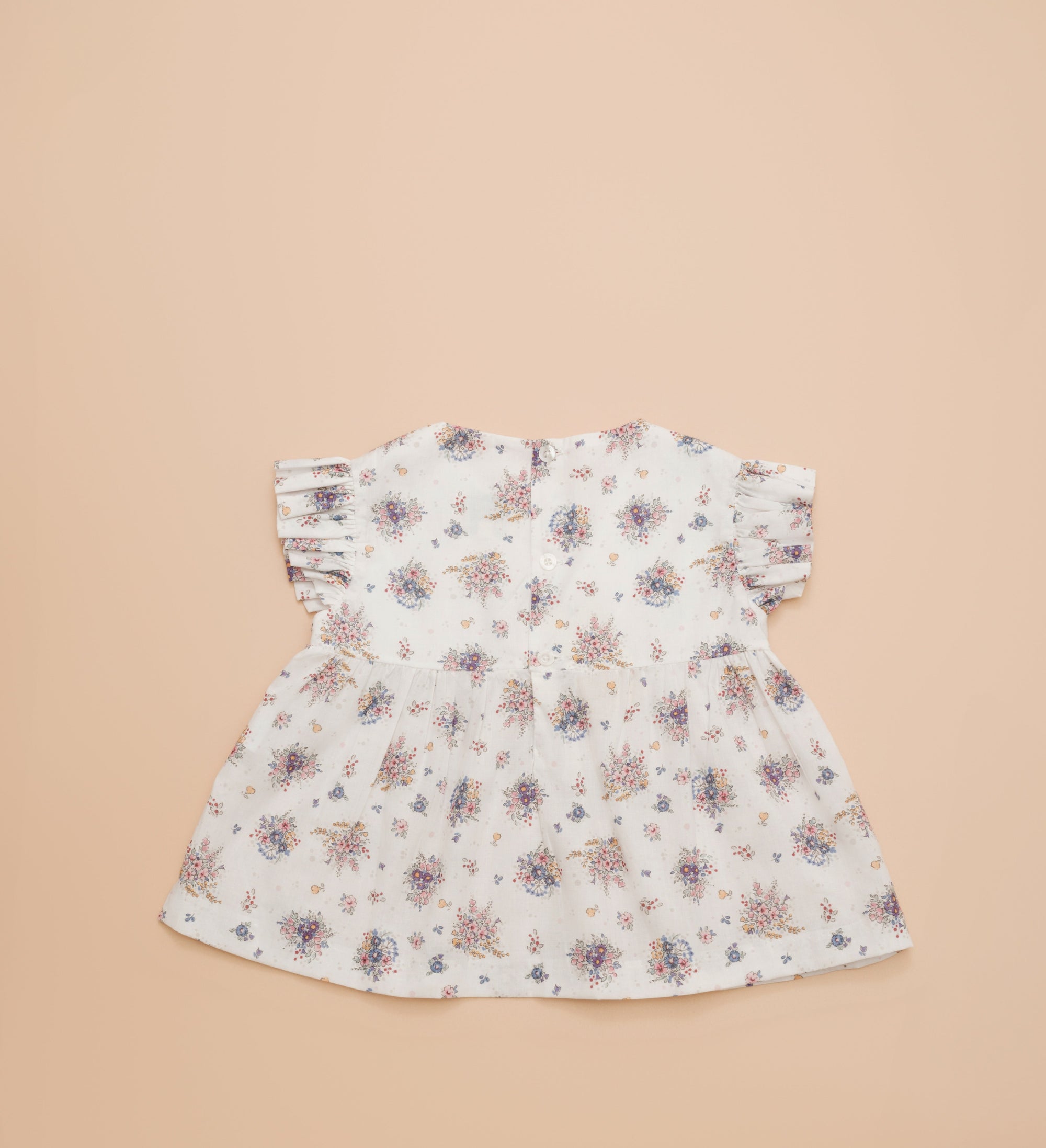 Floral white blouse for girls