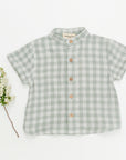 Green short sleeve shirt for baby boys