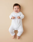 Baby Boy Blue and white overall pyjama