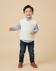 Knitted White Vest MIBONBóN