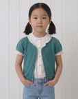 Short-Sleeve Knit Cardigan