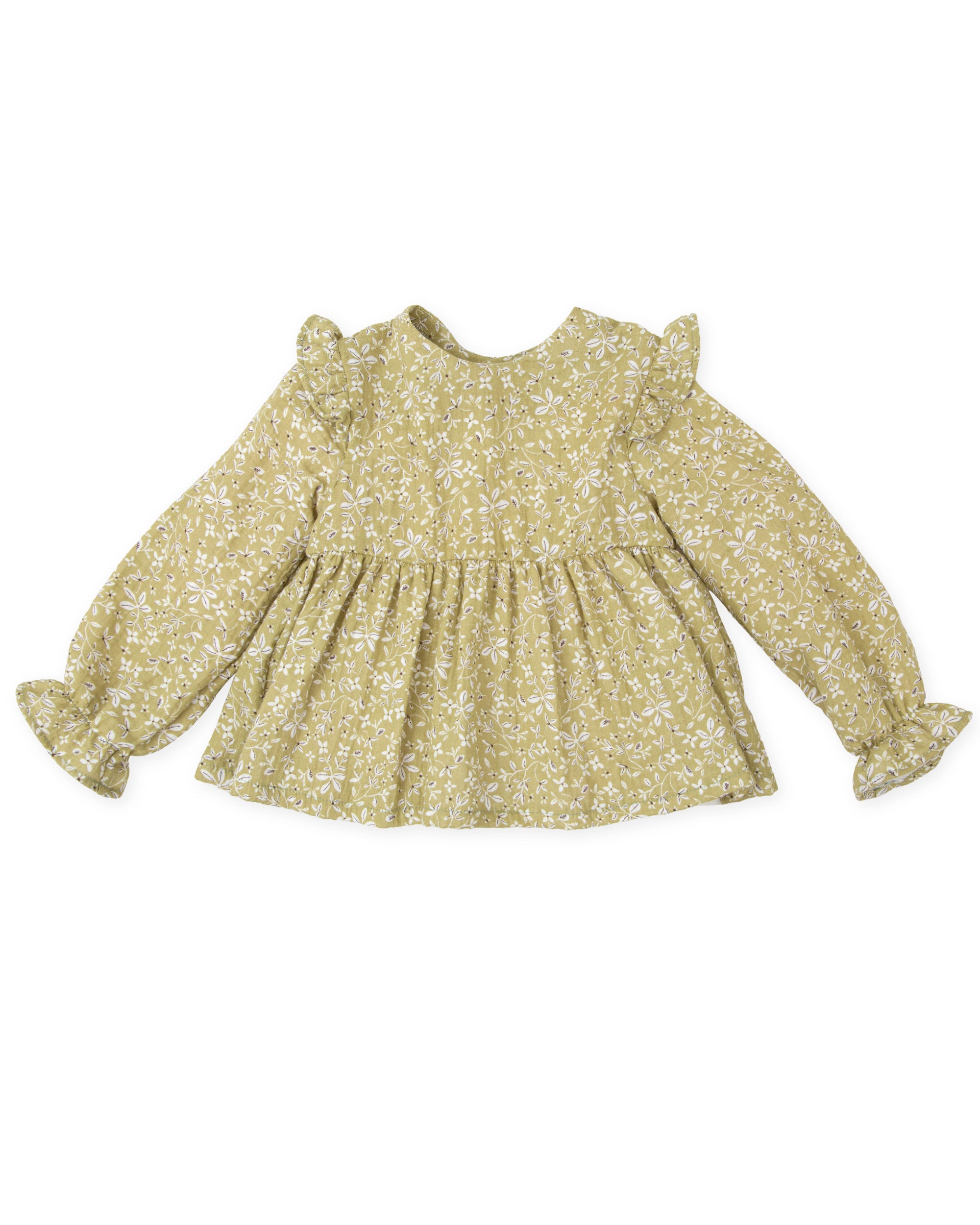 Green Floral blouse for girls