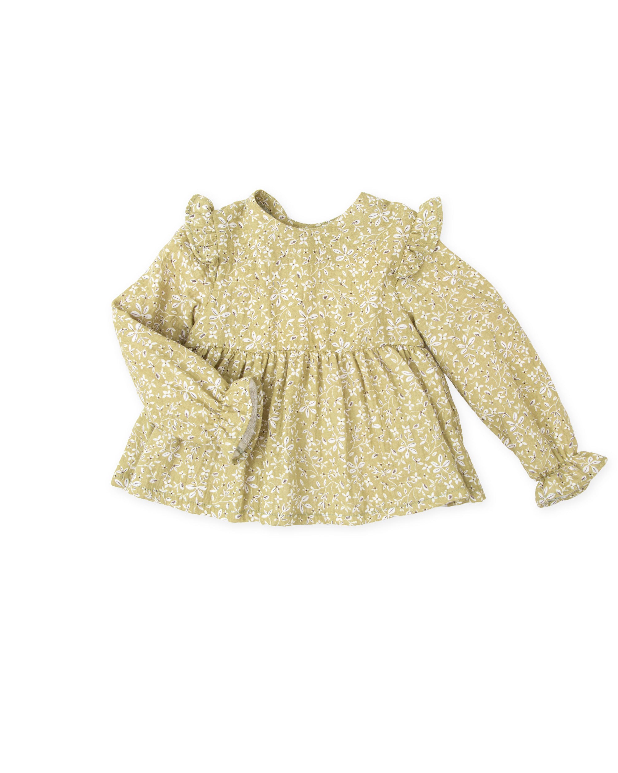 Green Floral blouse for girls
