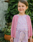 Lacy knit jacket for girls