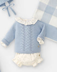 Baby Blue and White Knitted Sweater