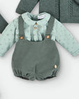Green Cotton Rompers
