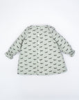 Light Green Animals Baby Dress with Green Pompom