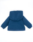 Blue Hoodie with Yellow Fish